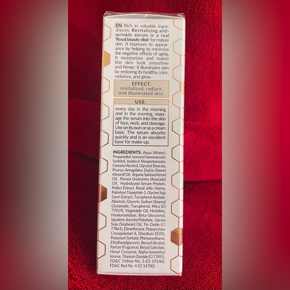 NEW/Sealed Bielenda Revitalizing Anti-Wrinkle Royal Bee Elixir Serum Size: 1oz - Picture 4 of 8